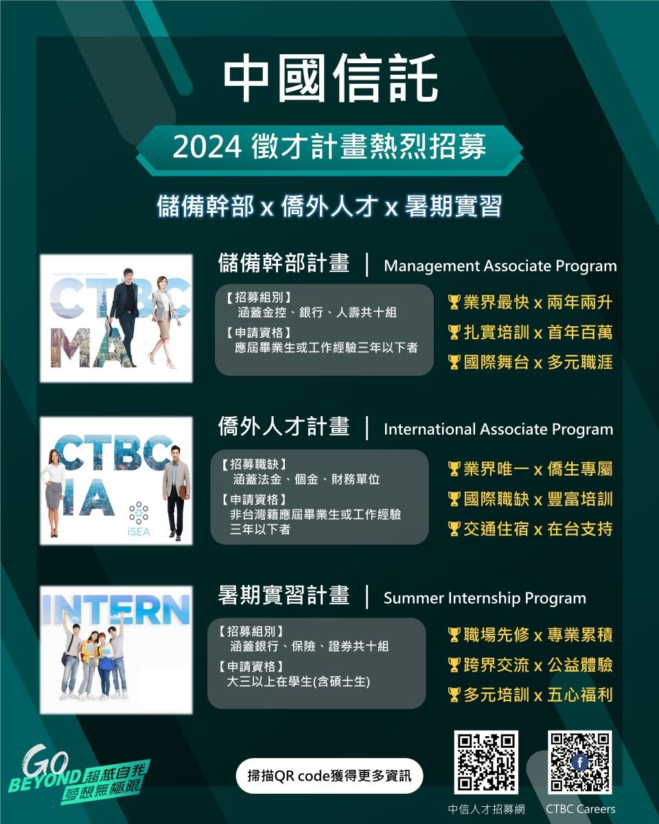 中國信託2024徵才計畫EDM